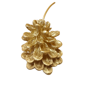dennenappel kaars goudkleur dennenappel kaars goudkleur